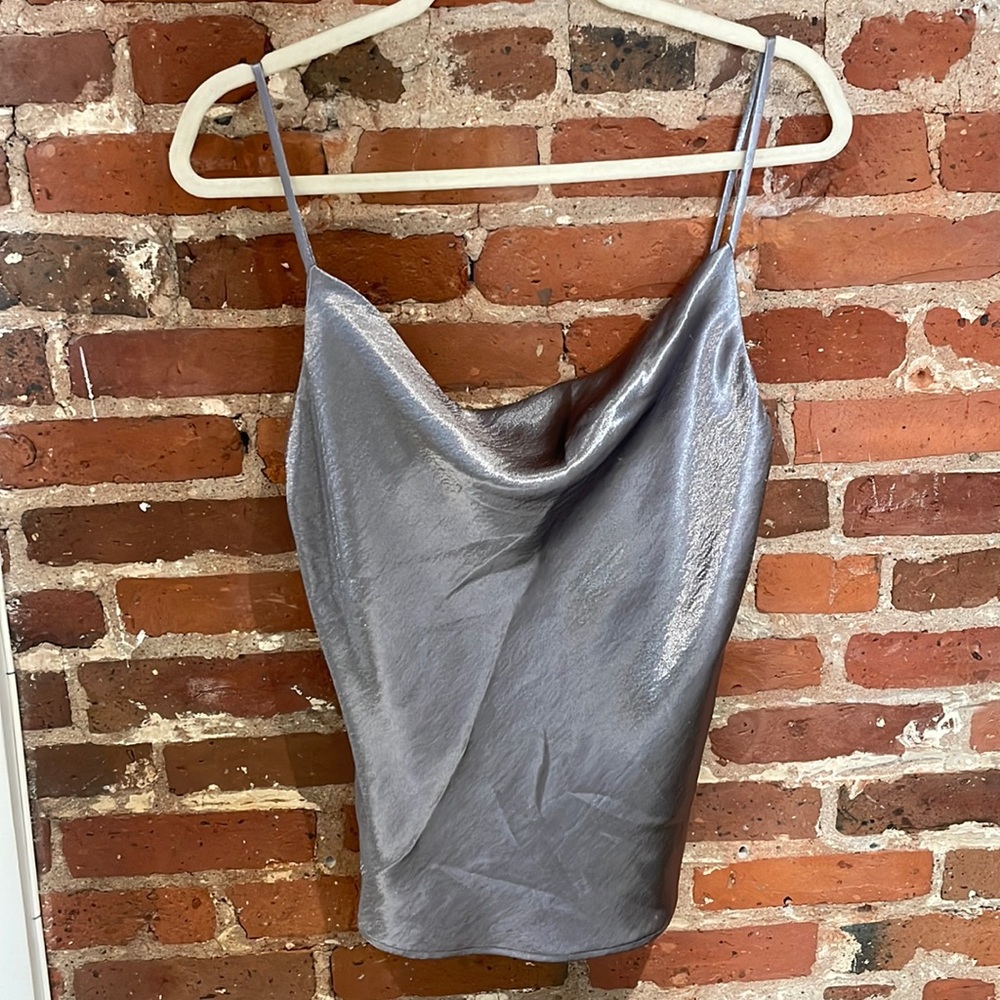 WAYF Silver Tank Top